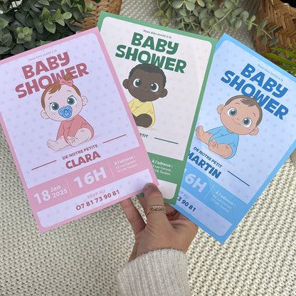 Photo d'invitations de baby shower